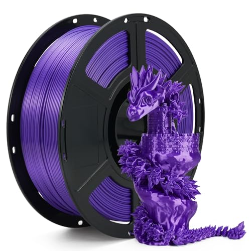 Image of FLASHFORGE Silk+ PLA Filament 1.75mm Purple, Silky Texture 3D Printing Filament, Enhanced Layer Adhesion with Stunning Surface Finish; Chrome-Like Brilliance and Silk-Smooth Perfection