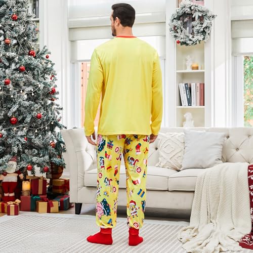 SPONGEBOB Family Matching Christmas Pajamas Set for Holiday Mommy and Me Cartoon Print Cozy Sleepwear for Kids & Adults3
