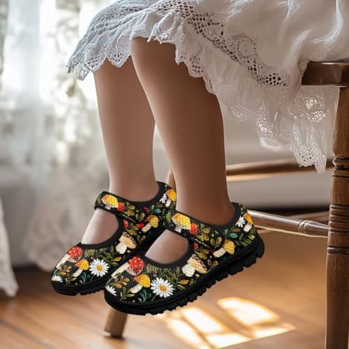 Mary Jane Shoes for Girls Anti-Slip Lightweight Sneaker with Mesh Upper Casual Wearing2