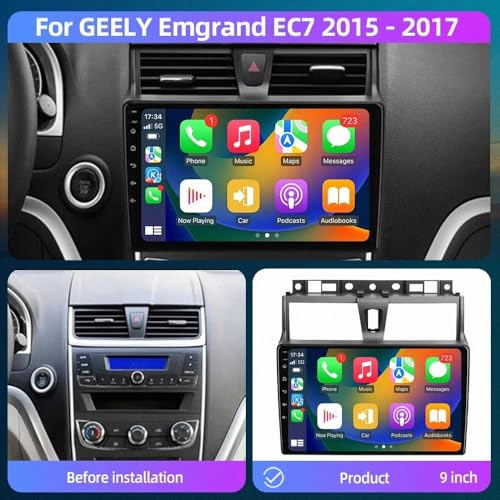 Navegación Multimedia Geely Emgrand EC7 2015-2017 con Bluetooth Aux y Airplay 2