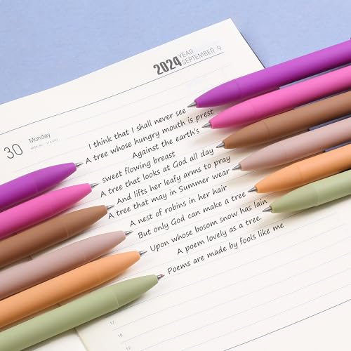 Image of Mr. Pen- Retractable Gel Pens, 12 Pack, Black Ink | Late Harvest Color Barrel, Fine Point 0.5mm, Fast Dry, Smooth Writing, Cute Pens for Drawing