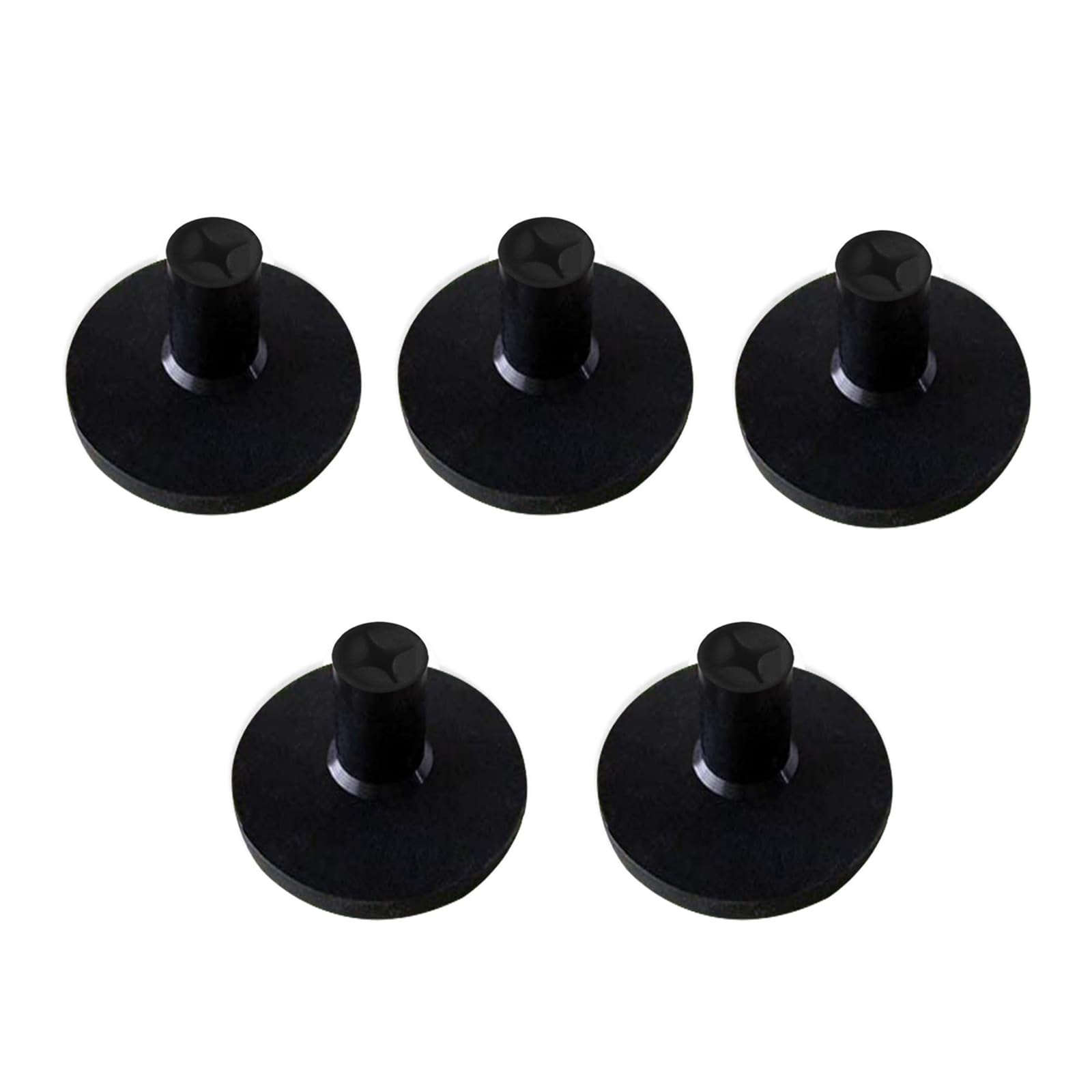 YAFIYGI Rubber Golf Tees Golf Rubber Tee Driving Range Value 5 Pack for Indoor/Outdoor Practice Mat Adaptor Size 1.5'' Rubber Tees for Golf Mats Black Tee Holder for Hitting Mats and Simulator Use — image 1