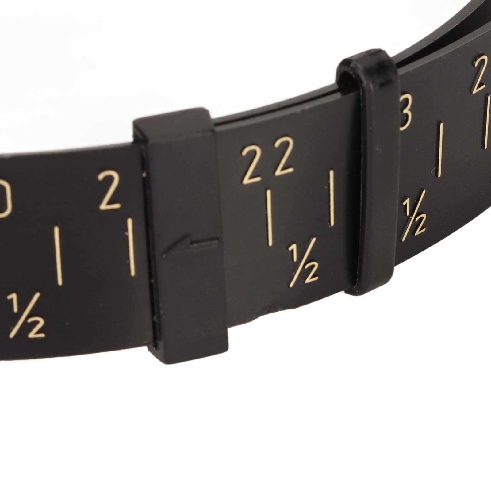 Calibro per Braccialetti 15-25 mm Misuratore Doppia Scala Plastica Strumento Dimensionamento Bracciali