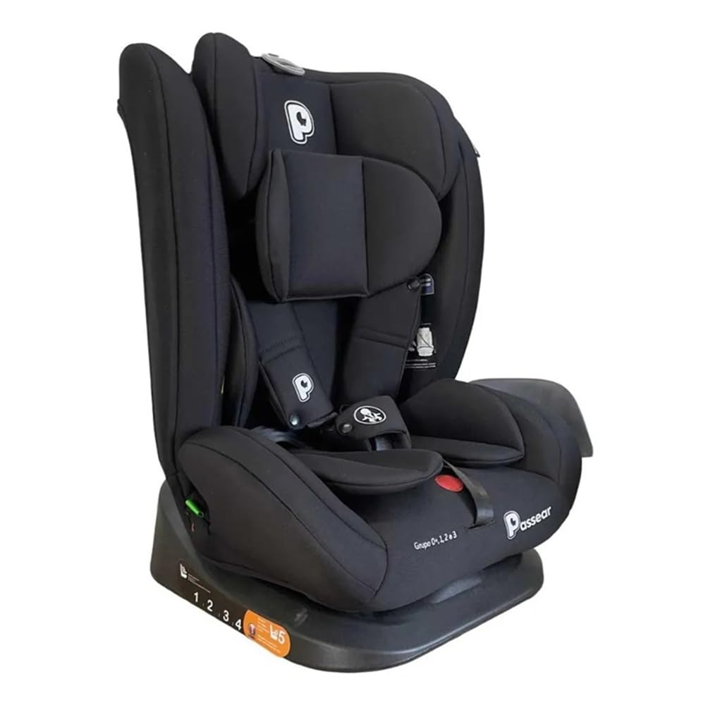Cadeira para Carro Bebê Zaya 0 a 36kg com 5 Inclinações Cinto de 5 Pontos Preto com Cinza