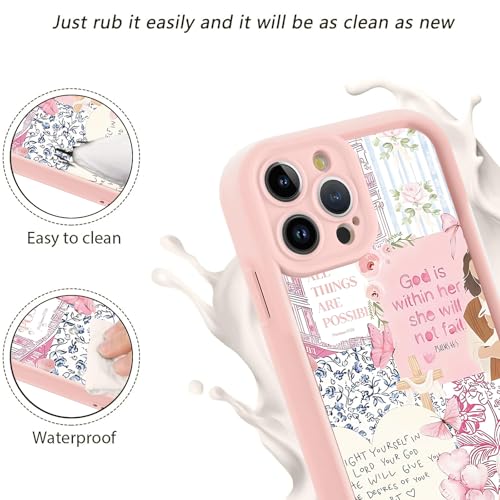 Idée cadeau femme : coque chrétienne iPhone 12 Pro Max fleurs et verset - 7