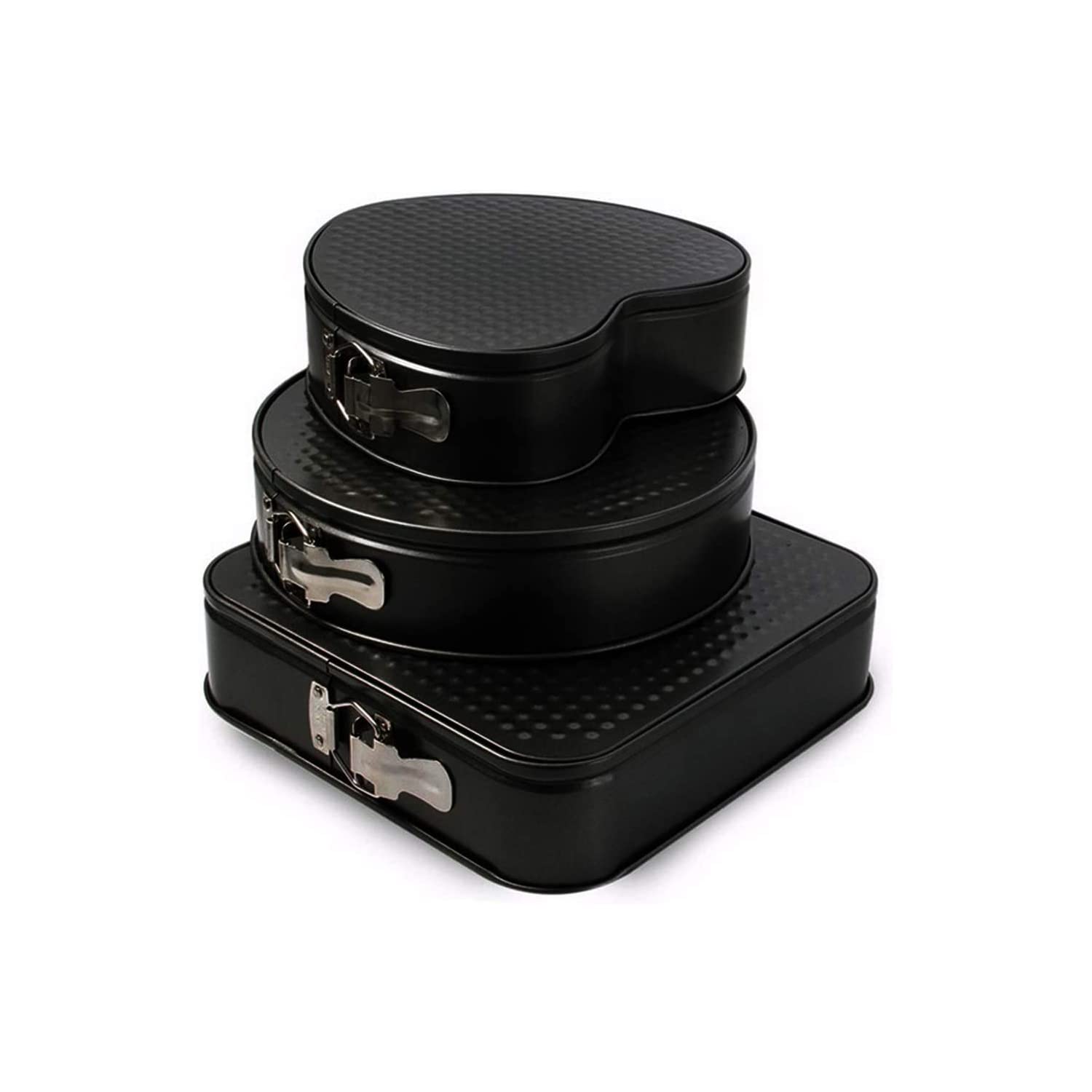 3 Deep Baking Pans Set, Non-Stick Quick-Release Cake Tin with Loose Base, Bakeware Bread Pans, Springform Cheesecake Pan, Cake Bake Tray 3 Size Heat-Resistance upto 230℃/445℉, Microwave Oven Safe