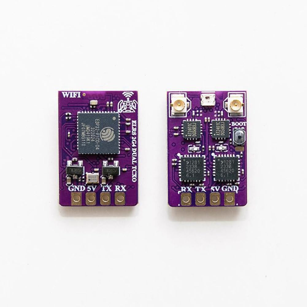 ELRS 2.4G Diversity Receiver Intégrée TCXO Dual RX Antenne pour Le Protocole CRSF pour FPV Freestyle RC Racing Drone à Longue Portée