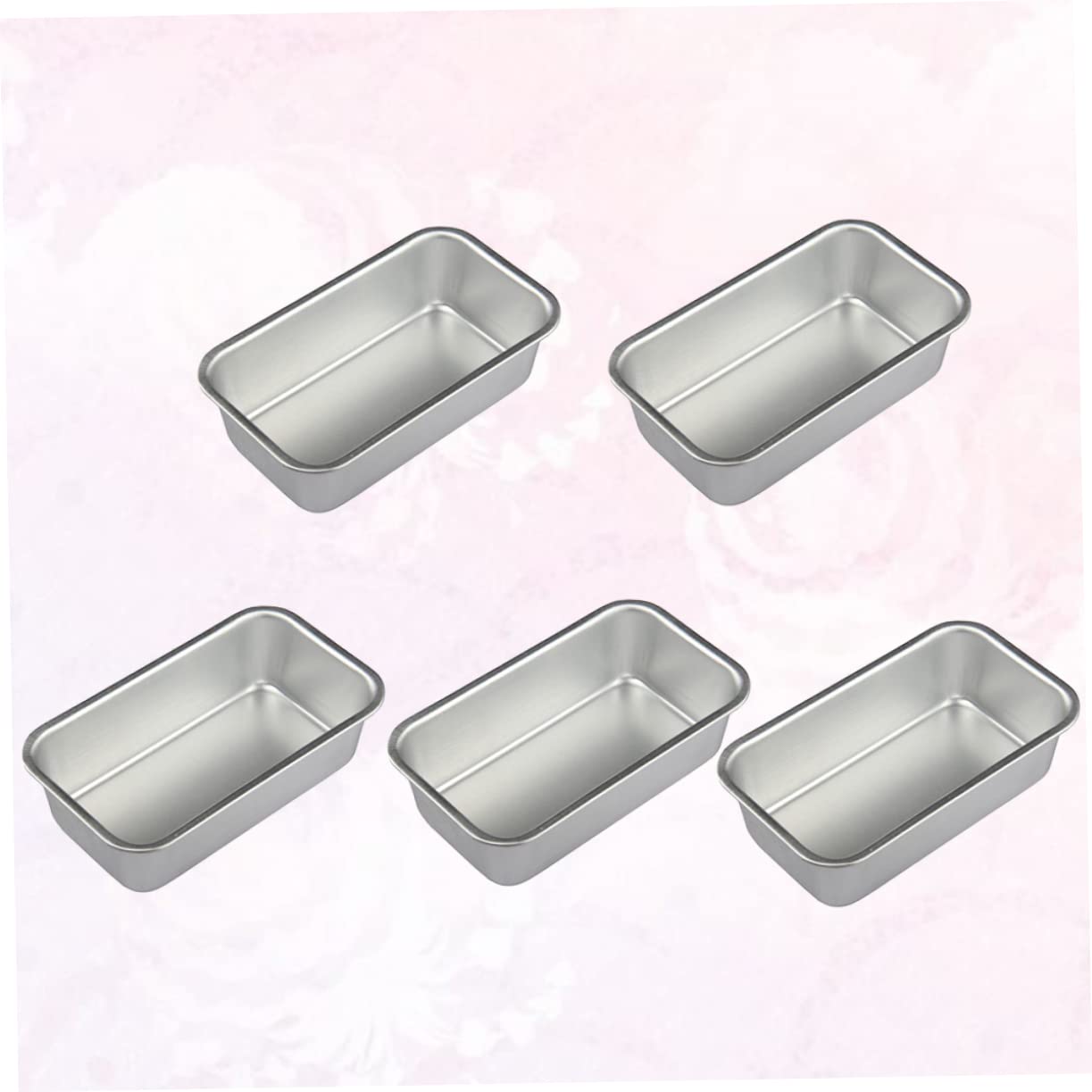 5pcs metal loaf pan bread Loaf Tin Pan loaf baking pan cake tin toast for baking long loaf pan baking toast tray large loaf pan metal toast baking loaf pan Mini rectangle paper cup