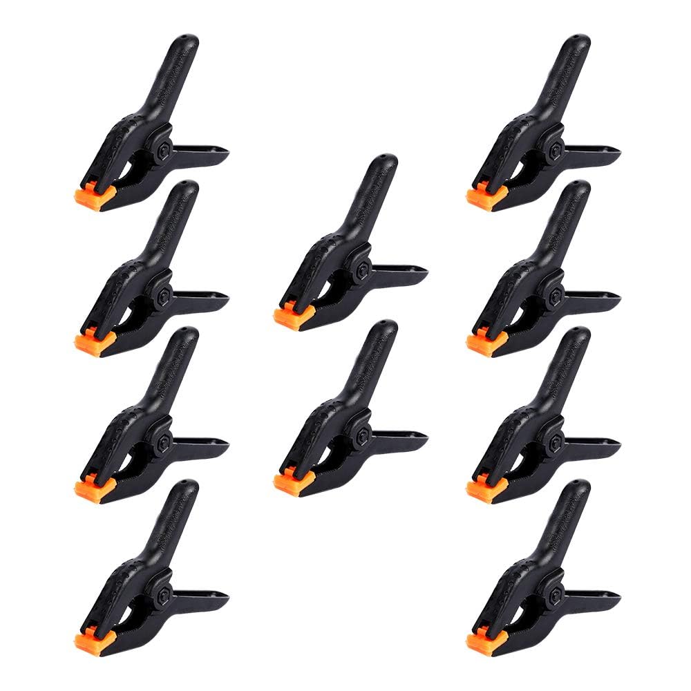 10 PCS 6 inch Professional Plastic Large Spring Clamps Heavy Duty for Crafts or Plastic Clips and Backdrop Clips Clamps for Backdrop Stand,Photography, Home Improvement and so on