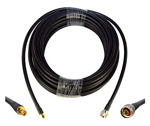 Proxicast 36 ft SMA Male to N Male Premium 400 Series Low-Loss Coax Cable (50 Ohm) for 4G LTE, 5G Modems/Routers, Ham, ADS-B, GPS, RF Radio to Antenna or Surge Arrester Use (Not for TV or WiFi)