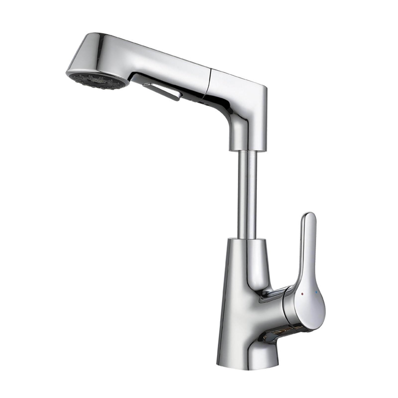 Robinet de lavabo en cuivre haut de gamme mitigeur rotatif à finition galvanoplastie