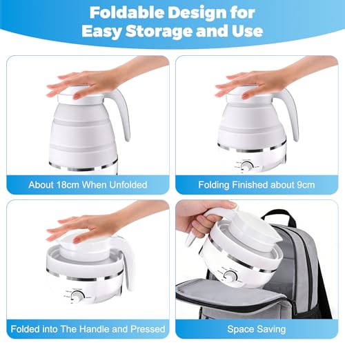 Hervidor eléctrico plegable portátil Qivine 600ml miniatura 6