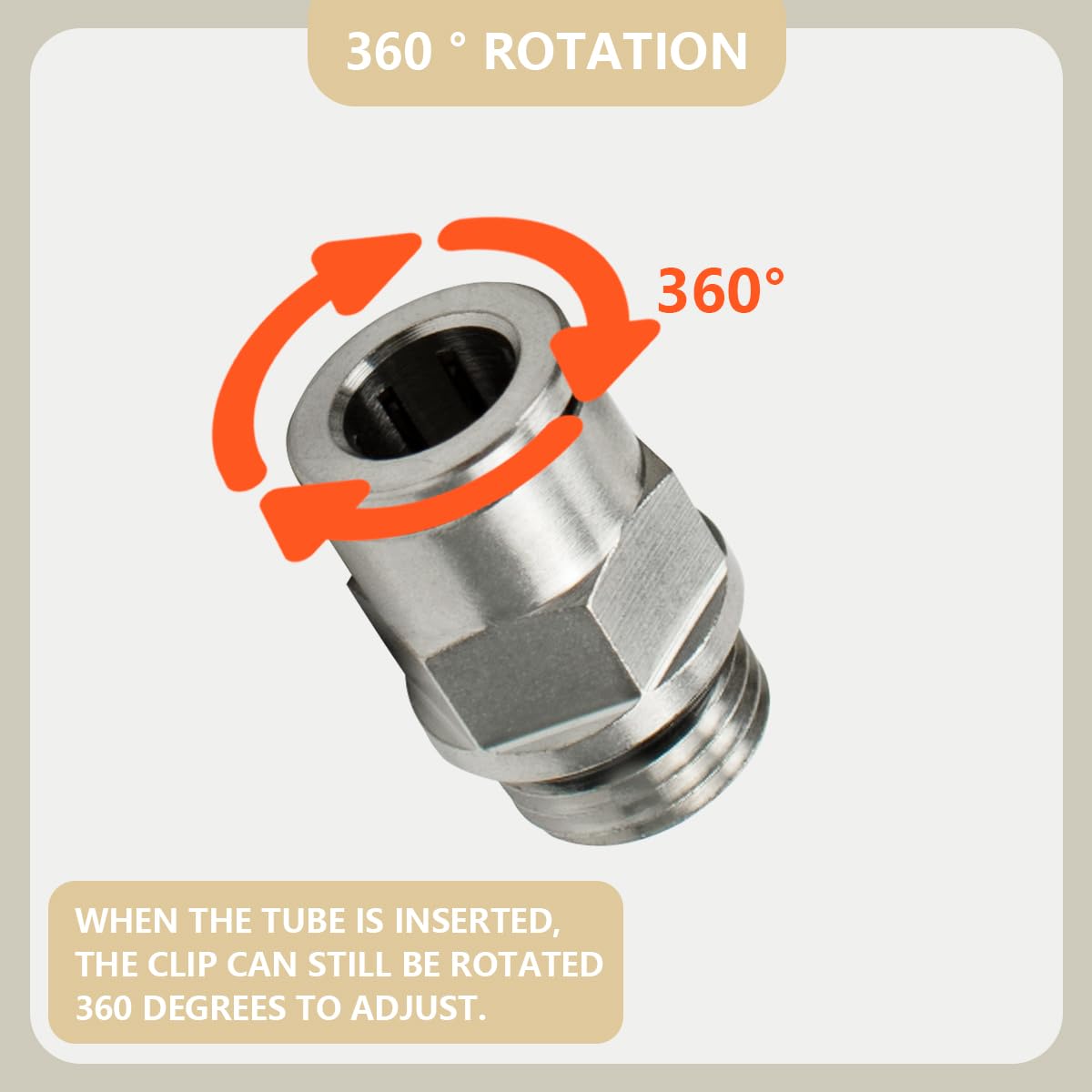 Bwintech 5 pezzi 6mm tubo OD x 1/8" BSP filettatura maschio con O-Ring dritto in ottone nichelato spingere per collegare il raccordo pneumatico push lock