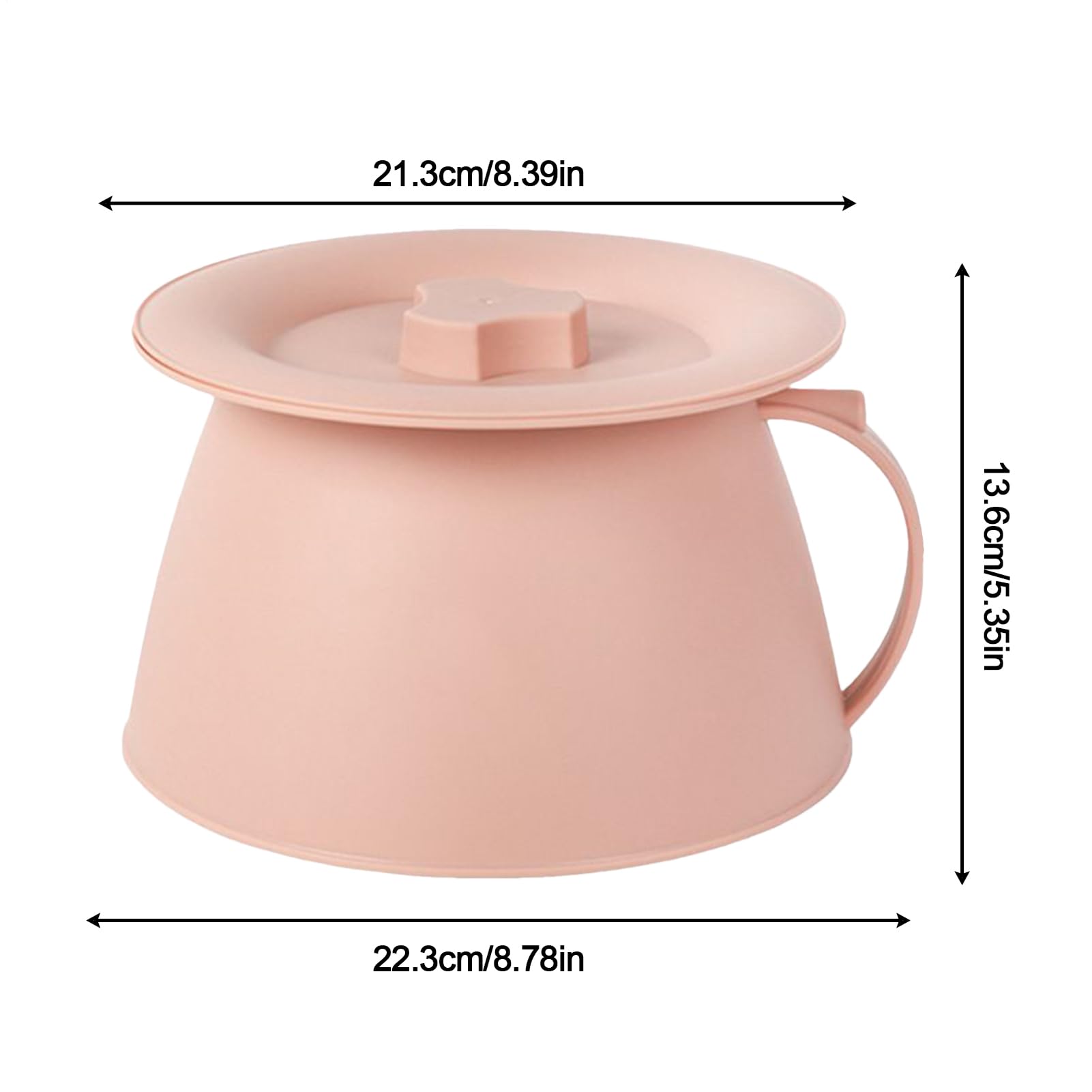 Pot de Chambre - 1,5L Portable avec Couvercle et Poignée - Seau Hygiénique Pour Hommes Femmes Jeunes