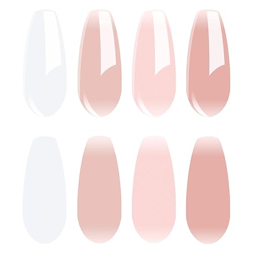 Miniatura 6 de Vishine 4Pcs Jelly Nude Pink Milky White Rose Gel Nail Polish Set Sheer Clear Crystal Translucent French Manicure Gel Nail Polish Kit 8ML