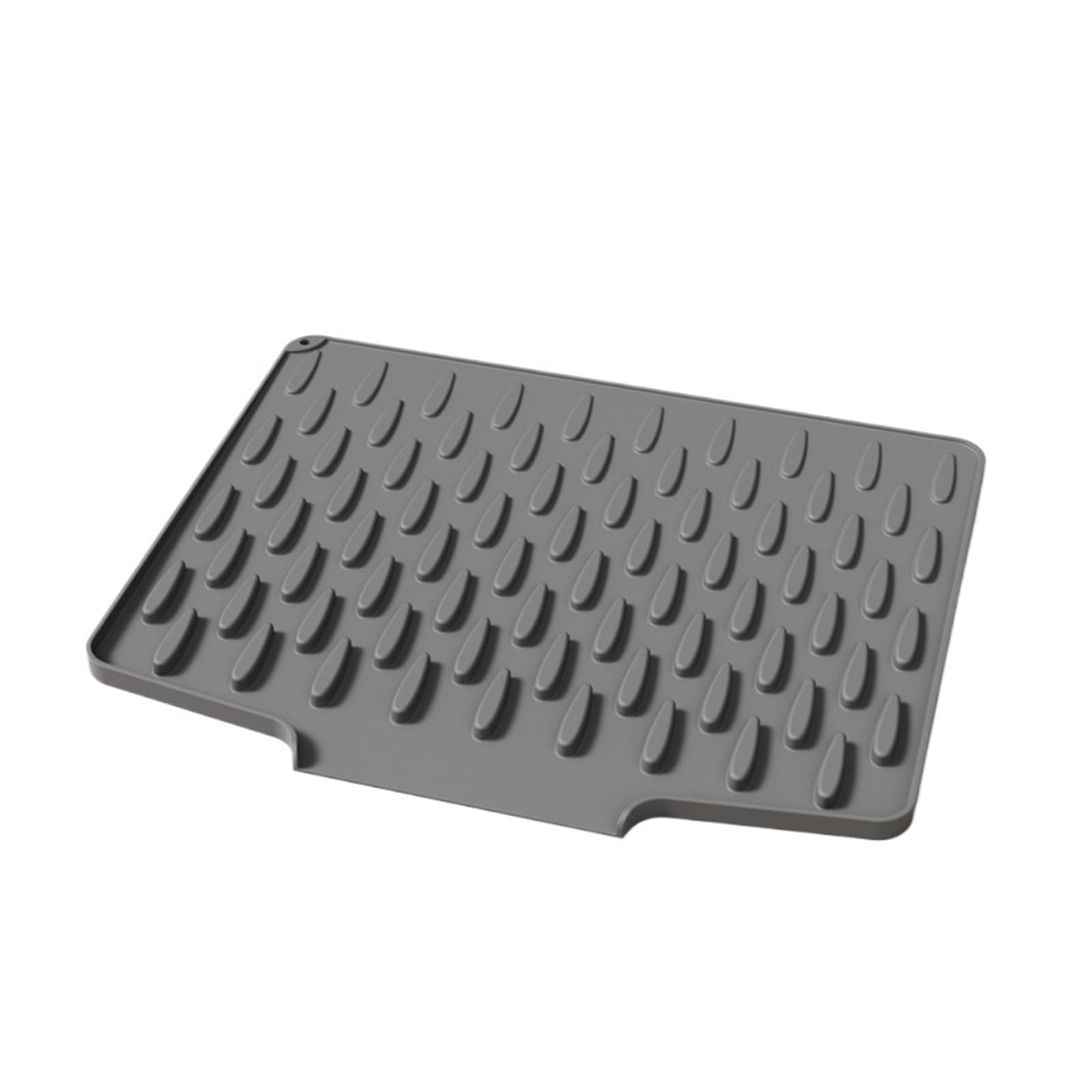 Almohadilla de Drenaje Silicona, tapete Secado for ollas, Platos, vajilla, tapetes Antideslizantes, Posavasos antiescaldaduras, Utensilios(Light Grey)