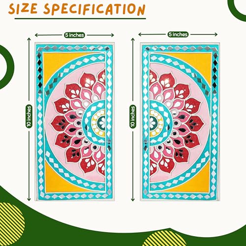 Image of HobbyNest DIY Lippan Art Kit | Mud Mirror Craft Kit for Wall Decor | Art & Craft Hobby Kit for Kids & Adults | Canvas Painting | DIY Lippan Art Painting | Lippan Art (Lotus Mandala Trio)