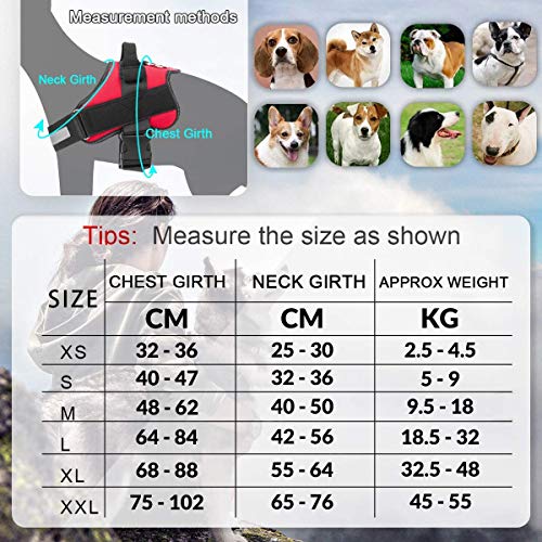 Image of PetVogue Dog Harness With 3M Reflective | No Pull Dog Body Belt | Reflective Dog Vest Oxford Fabric | Soft Padded Easy Control Dog Chest Neck Belt | No More Pulling Or Choking | For Dogs - Xxl, Red