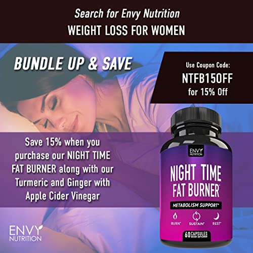 Envy Nutrition TUR-60 Turmeric & Ginger Supplement Capsules With Apple Cider Vinegar - Enhanced Immunity & Metabolism Support thumb #5