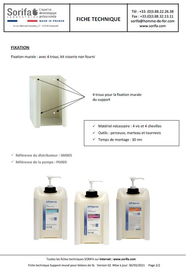 Supporto Per Tanica 5 Litri Da Parete – Barra Antiribaltamento Inclusa – Ideale Per Raccolta Acqua Condizionatore - 5