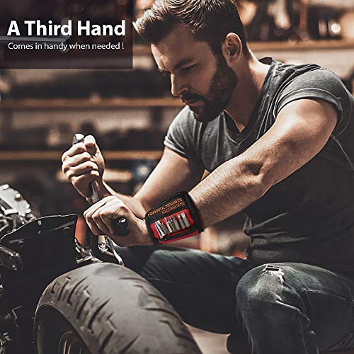 Christmas Stocking Stuffers Gifts For Men - Magnetic Wristband Tools For Mens Gift Ideas 15 Super Strong Magnets Dad Women Birthday Cool Gadgets Wrist Tool Belt Holder For Holding Screw Nail Drill Bit #TOP5