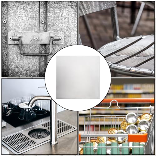 Tlence 6 Pack 5052 Aluminum Sheet, 12" x 12" x 1/64" (0.02") Inch Metal Plain Aluminum Plate, 0.5mm Panel Covered with Protective Film, Heat Treatable Aluminum Flat for Industry Crafting - Image 8