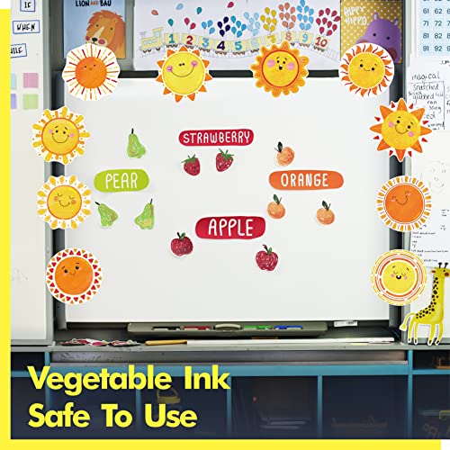 60 Stück Sonnenausschnitte, 10 Designs Pinnwand-Dekoration, löschbar mit PET-Folie, Sonnenausschnitte, DIY-Bastelprojekt, Frühling, Sommer, Sonnenschein, Partyzubehör für Whiteboard, Lehrer, Schüler