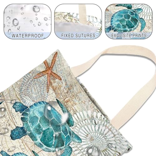 Image of Car Trash Bag Hanging No Snap Small Garbage Bag for Car Back Seat Cute Printed One-handed Strap Trash Bags Car Accessories-Sea Turtle Car Trash Bags