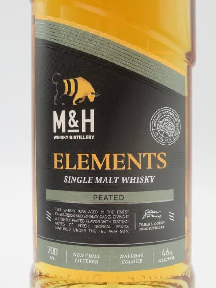 Amazon.co.jp: M＆H エレメンツ ピーテッド シングルモルト 正規