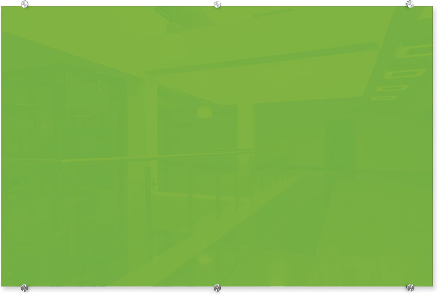 Best-Rite Visionary Colors Magnetic Glass Dry Erase Whiteboard, 4 x 8 Feet, Lime Green (83846-Green)