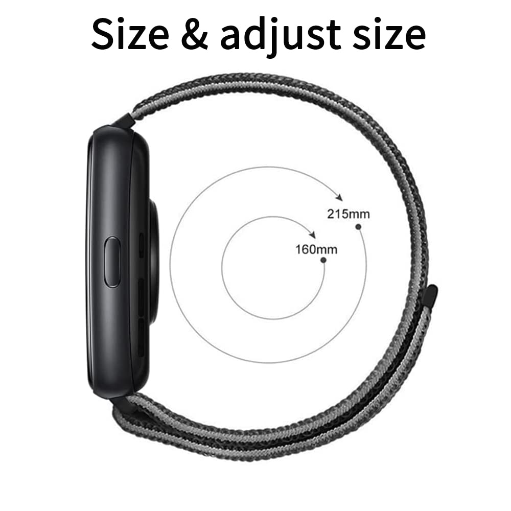 Nylon-Armband Für HONOR Band 7 – Elastisches Sportarmband Mit Klettverschluss, Wasserdicht, Verstellbar (Weiß)