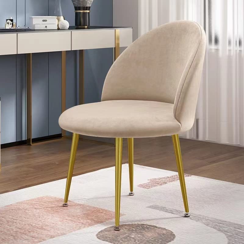 uyeoco Duckbill Makeup Chair Covers 1/2/4/6PCS Velvet Round Bottom Stool Accent Low Back Dinning Chair Slipcover High Elastic Small Seat Cover (Color : F, Size : 4pcs)