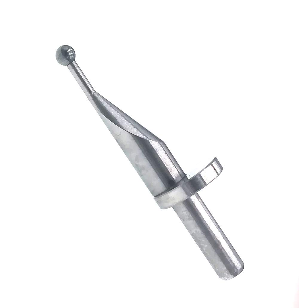 Ball Tip Probe Insert Carbide Ball Tips 6mm Shank 55mm Long for Height Gauges (4mm Diameter Ball)
