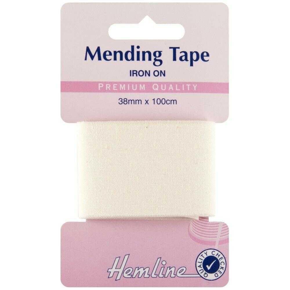 Mending Repair Tape Iron-on Cotton 1 Meter 069D, Cream, 2 Cards (2m)