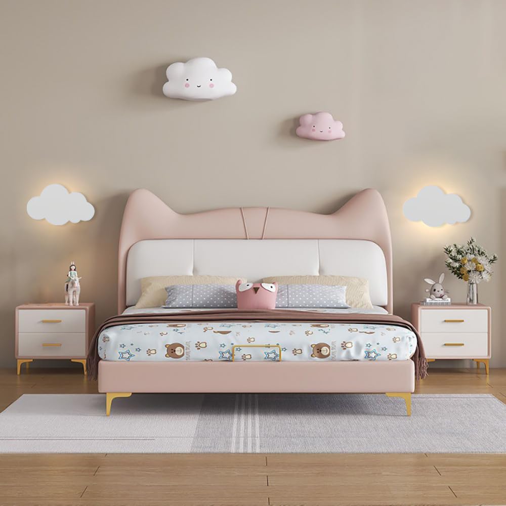 Lámpara de Pared Interior con Interruptor Táctil LED Regulable Lámpara de Noche Habitación Infantil Aplique de Pared con Enchuf Moderna Lámpara de Lectura para Dormitorio Salon, Blanco