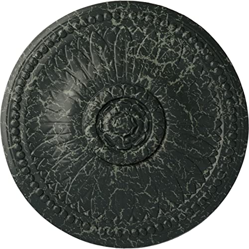Ekena Millwork CM19BIPTC Bailey Ceiling Medallion, Painted Turtle Crackle