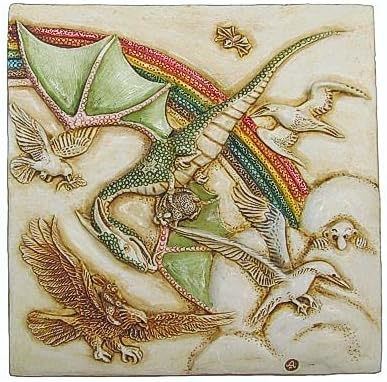 Harmony Kingdom - Picturesque - Noah's Park Tiles - Whirligig Rainbow - Tile Figurine