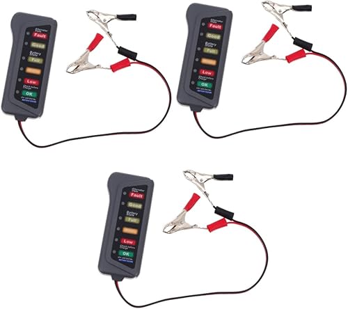 3pcs Automotriz Batería Probador Analizador de Batería Medidor de Coche Prueba Precisa Portátil