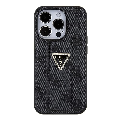 Guess Grip Stand 4G Triangle Strass Logo Coque iPhone 15 Pro Max - vue 5