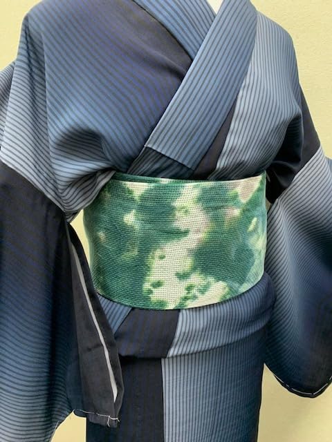 Amazon.co.jp: 撫松庵』オリジナルの半幅帯（龍染柄） 小紋紬浴衣に  