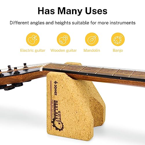 Donner Guitar Neck Rest Cradle, Guitar Bench Neck Support Pillow for String Changing, Repair Cleaning Care Tool for Guitar Workstation - image 8