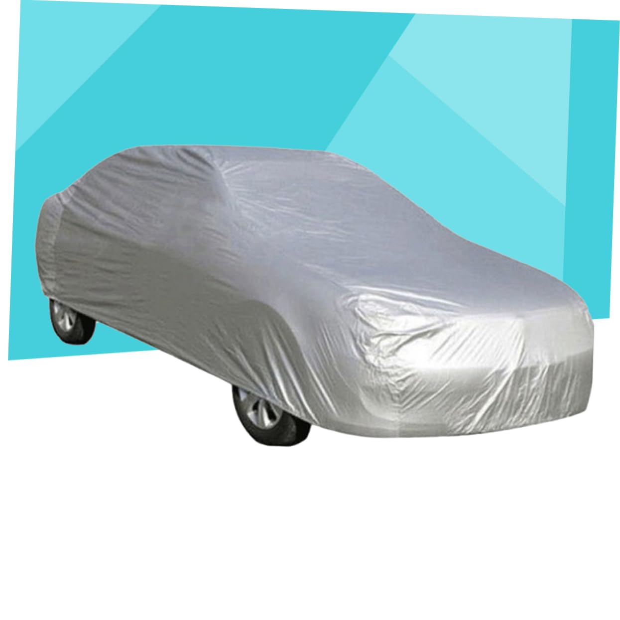 CHILDWEET Car Cover for Summer Sunscreen Universal Fit Sturdy Easy-on Off Silver Size m — view 9