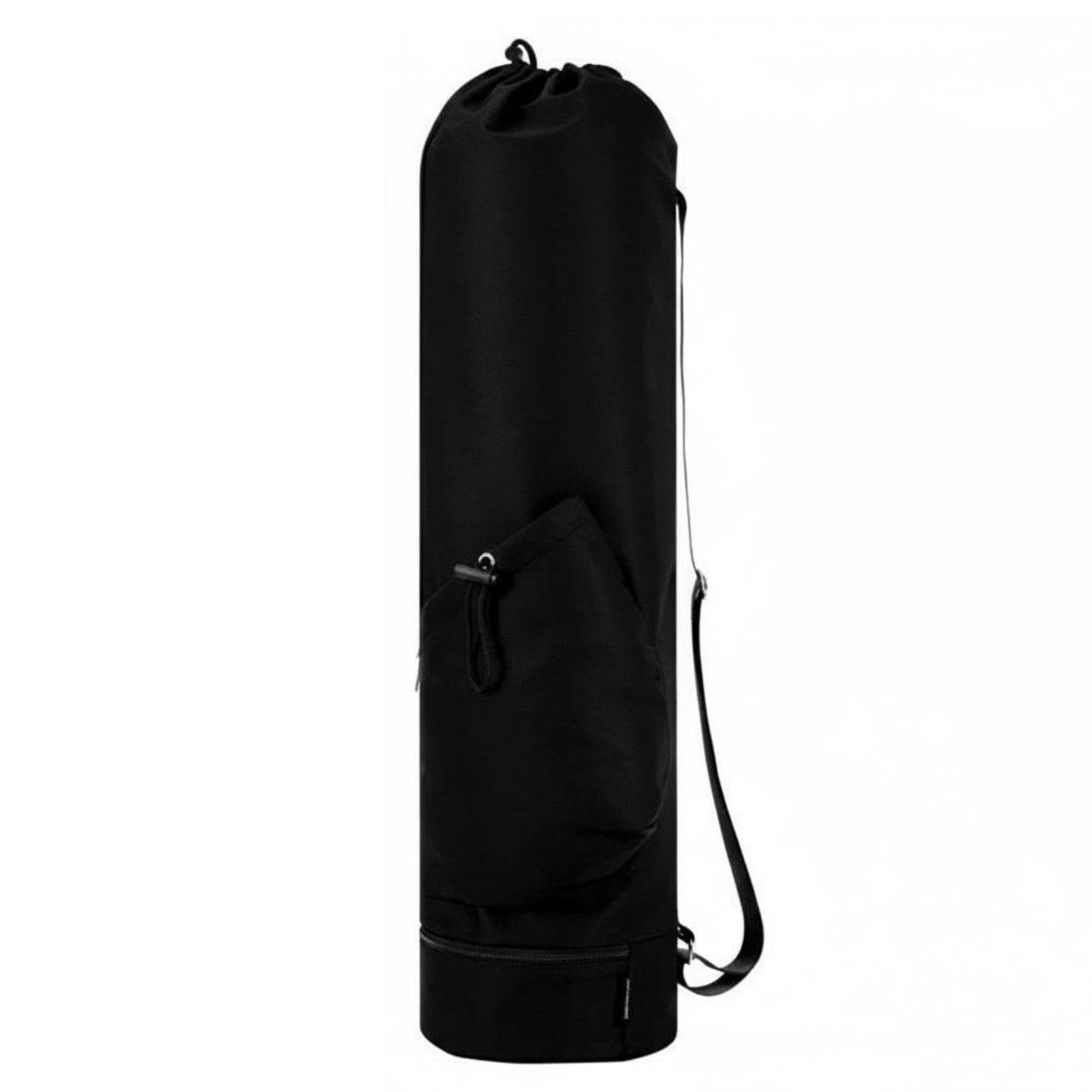 Exercise mat Carry Bag Water Drink Holder Workout Mat Holder Bag Multifunctional Fitness Accessory for Yogis, Women, Gym, Travel Pilates Black-image-29