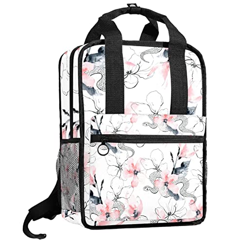 Sac à dos pour garçons bleu avec motif poisson et bretelles réglables