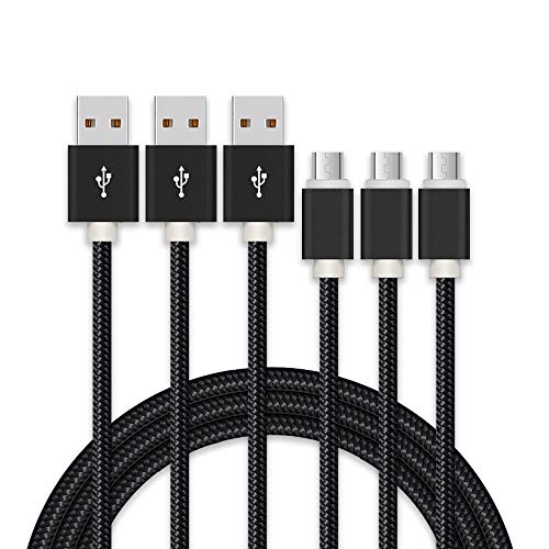 Micro USB�P�[�u���y2M 3�{�Z�b�g�z�}���[�d�P�[�u�� �����f�[�^�]���Ή� �}�C�N��usb Android microusb�Ή� �i�C�����҂݁i�u���b�N�j