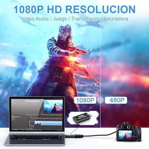 Image of Salandens HDMI Video Capture, 4K HDMI to USB 2.0 Video Audio Converter, HDMI Video Game Capture 1080P 30FPS for Video Editing /Gaming /Streaming /Online Teaching
