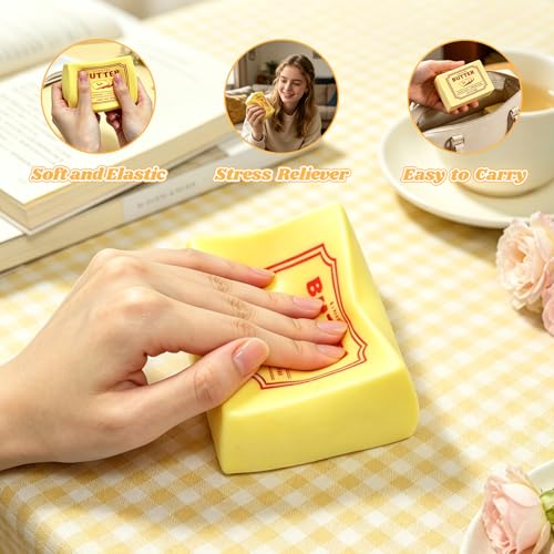 Image of Squeeze Butter Toy, Butter Squishy Slow Rising Squishy, Stress-Relief Squeeze Ball, Stress Balls for Adults for Office or Party,Favor Classroom prizes