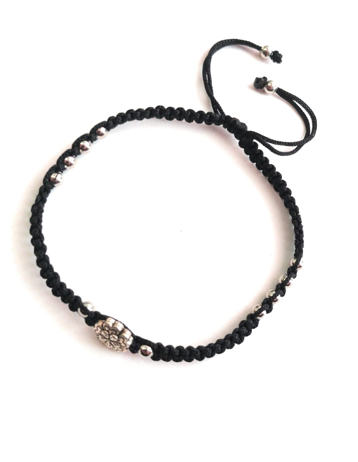 Jyokrish Handmade Adjustable Black Thread Blooming flower knot Anklet For Women | Girls | Nazariya |Payal |Adult |Free Size | Single leg (B0C1THWVRM) Amazon Price History, Amazon Price Tracker