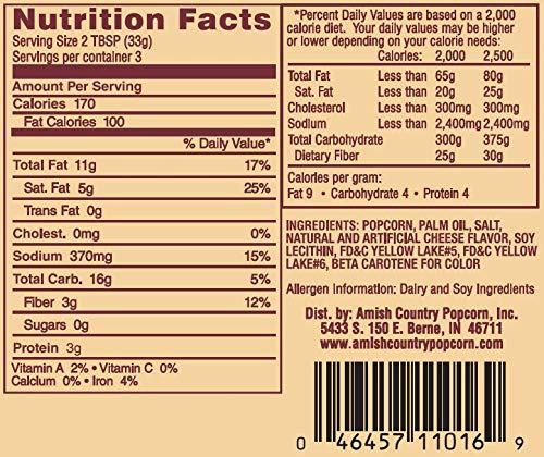 Amish Country Popcorn ACP698811 Old Fashioned Microwave Popcorn | 10 Bags Cheddar Cheese Ladyfinger thumb #6