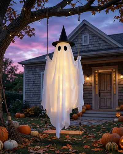 5' CYSKXYI Halloween LED Spooky Swinging Ghost w/ Remote - image 5